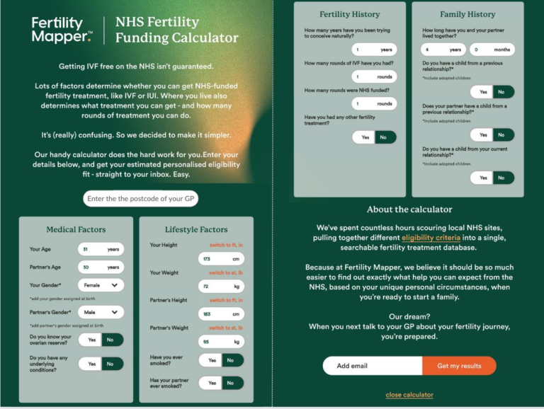 Fertility Mapper lance un calculateur révolutionnaire de financement de la fertilité du NHS