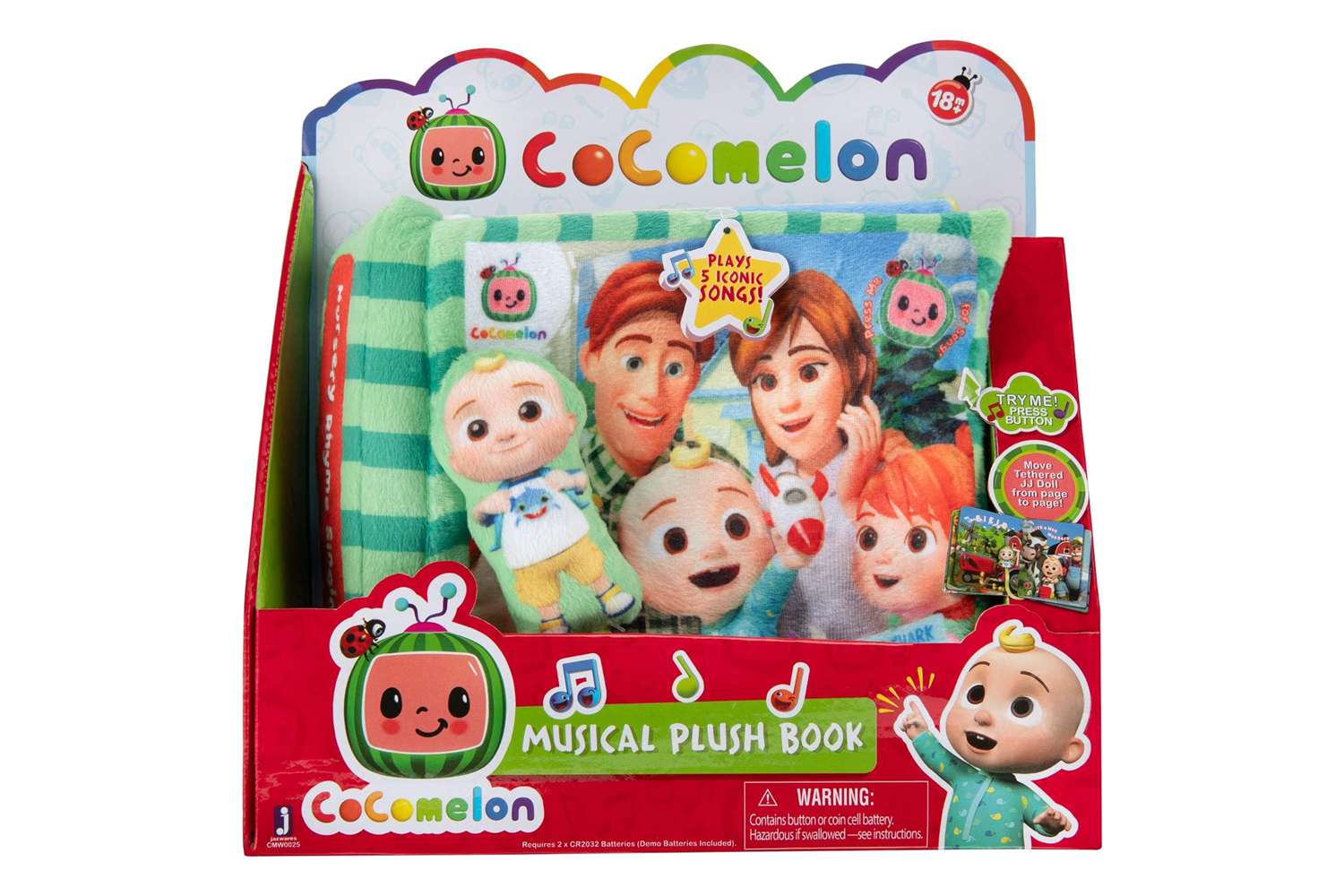 Livre en peluche Amazon Cocomelon Nursery Rhyme Singing Time