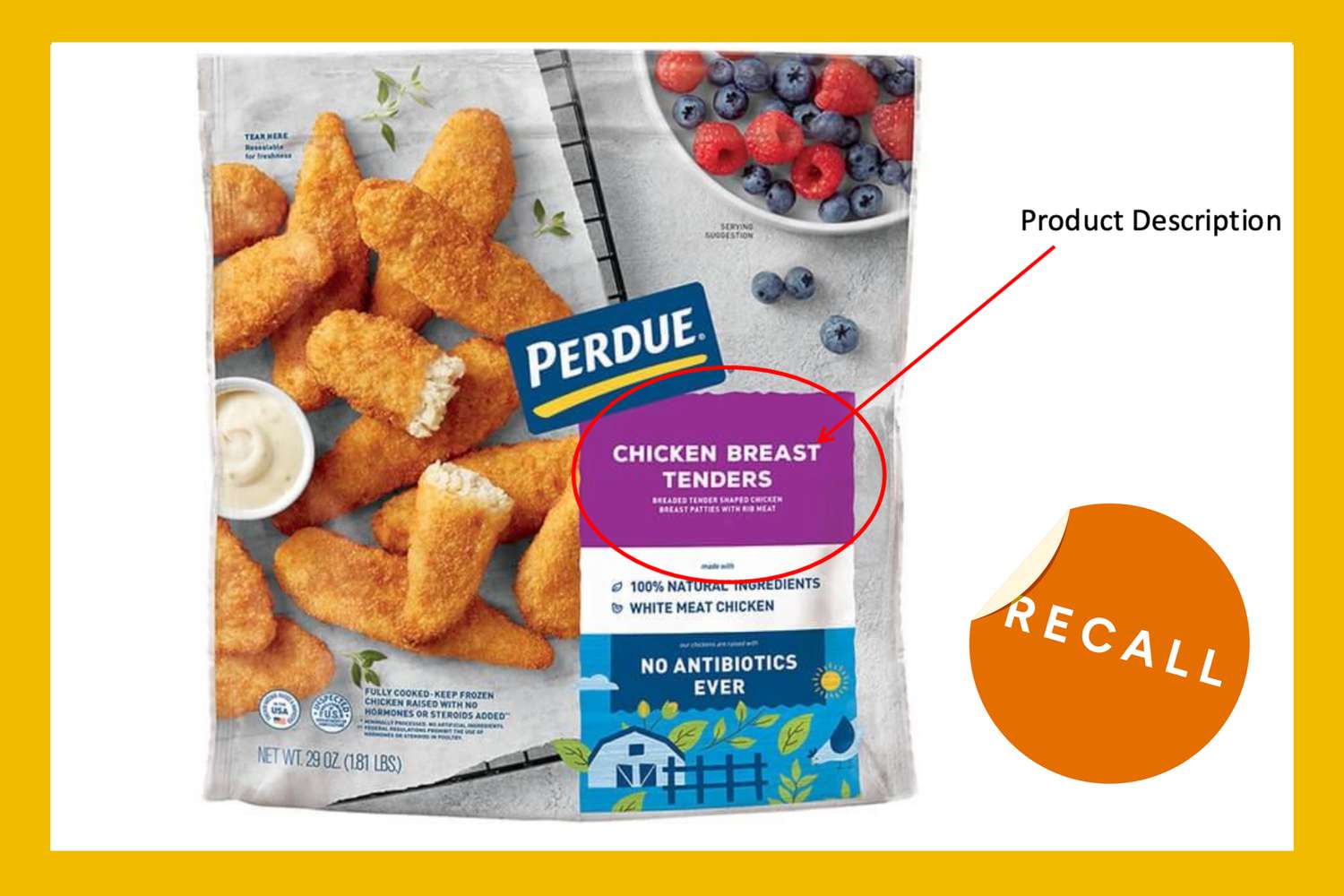 Perdue rappelle des nuggets et des filets de poulet surgelés