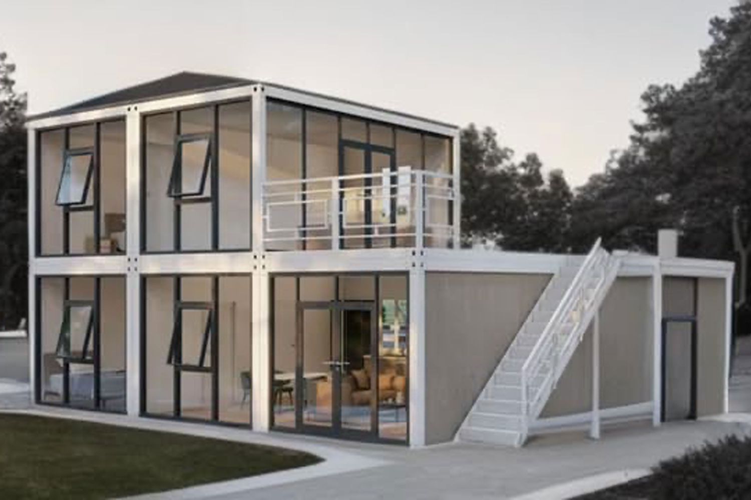 Cette petite maison Amazon à deux étages correspond à une famille de 6 ans