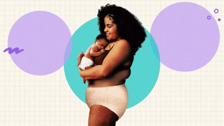 Les sous-vêtements post-partum Depend appartiennent en haut de votre registre de bébé