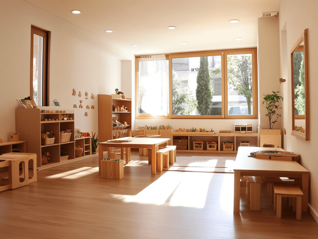 Une salle de classe dans une école Montessori