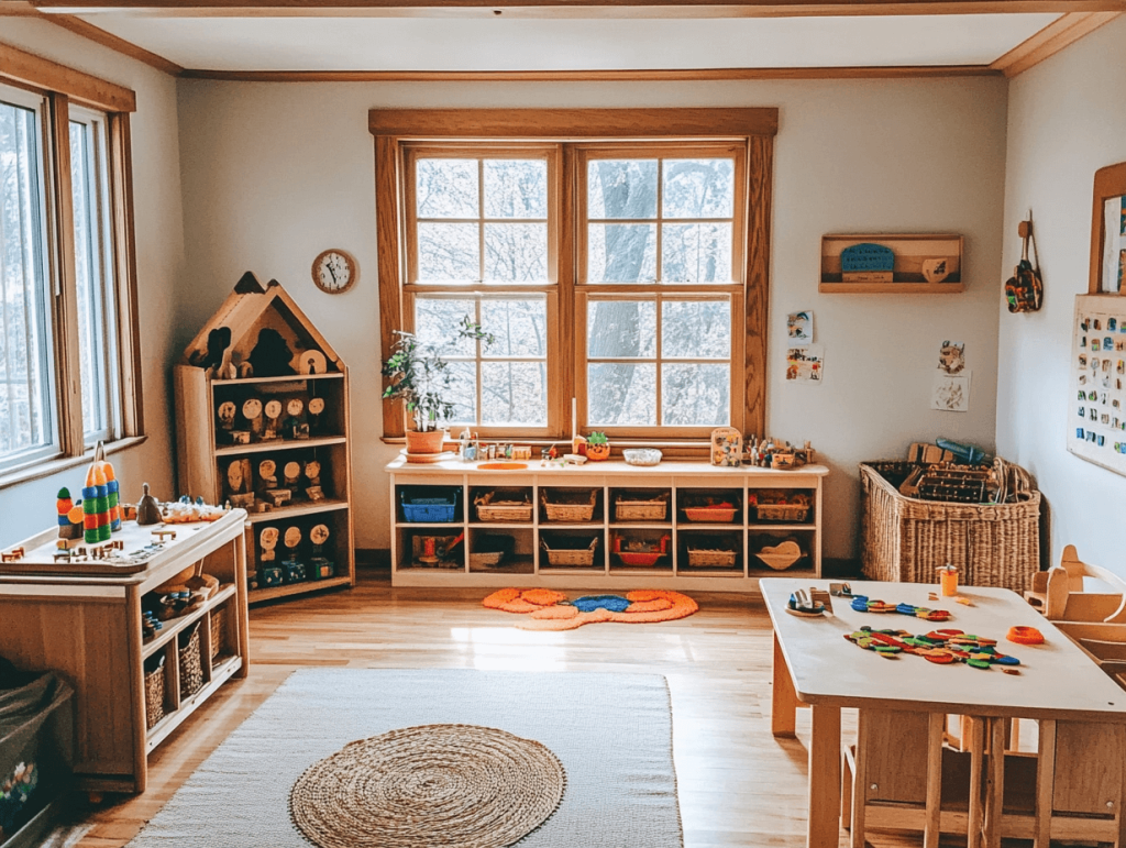 Une classe Montessori vide
