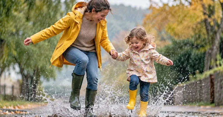 Maman, joue avec ton enfant sous l&rsquo;eau : 5 raisons de sauter ensemble dans les flaques d&rsquo;eau